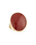 Lunaria Large 18k Red Jasper Cocktail Ring,