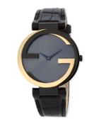 Interlocking G Watch W/ Crocodile