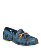 Men's Chairman Bit Penny Rubber Loafer Water Shoes, Blue Camo
