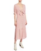 Maple Check Tie-front