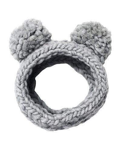 Mies Chunky Hand-knit Headband W/pom Poms