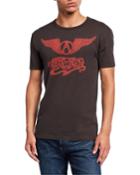 Men's Aerosmith Red Wings Graphic Short-sleeve T-shirt