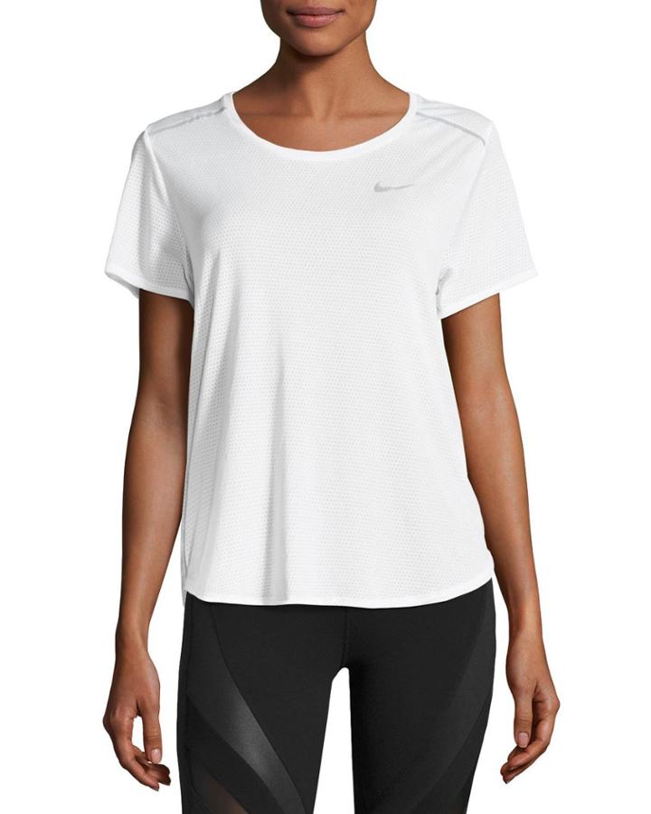 Breathe Short-sleeve Open-back Running Top