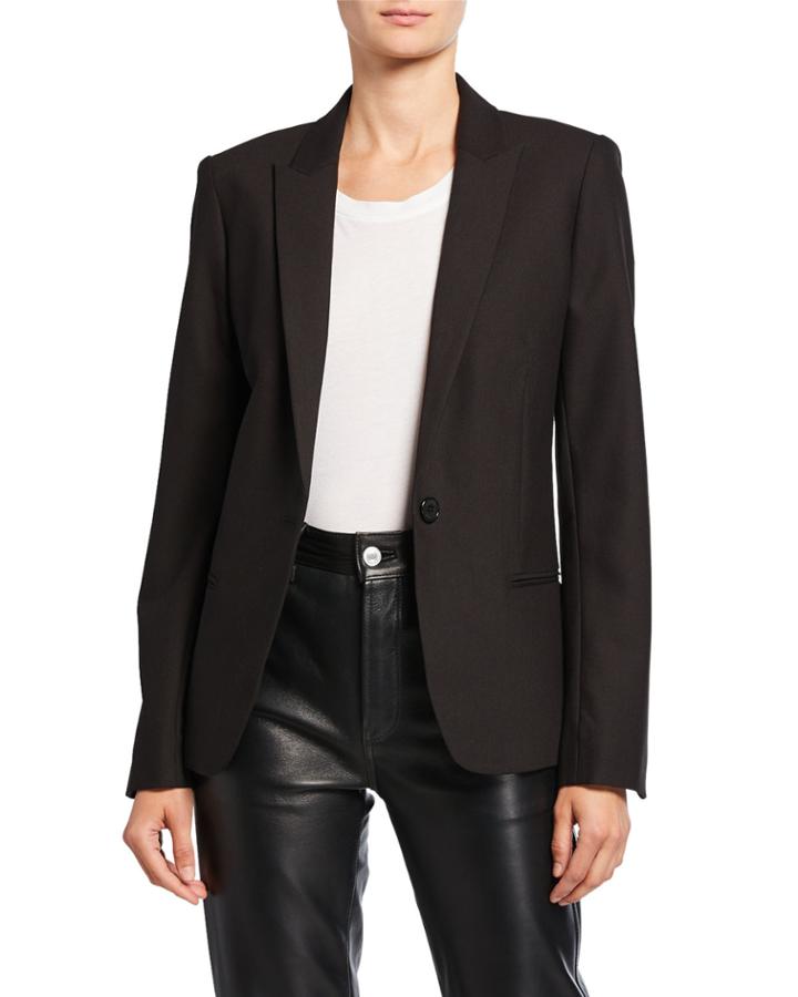 Vedy Bi Skull One-button Embellished Blazer