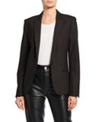 Vedy Bi Skull One-button Embellished Blazer