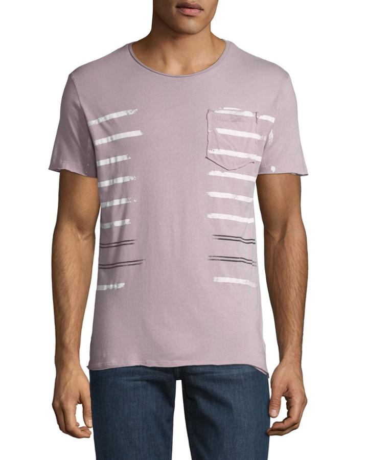 Men's Striped Jersey Pocket T-shirt