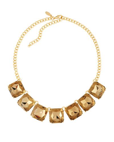 Asscher-cut Topaz Crystal Statement Necklace