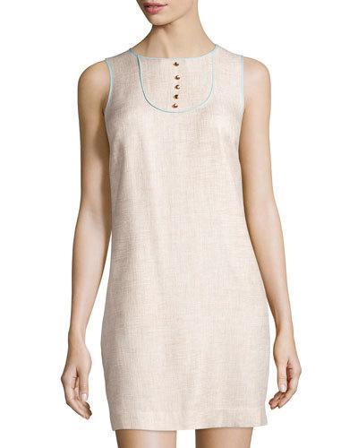 Sand And Sea Sleeveless Shift Dress,