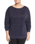 Bateau-neck Dolman-sleeve Sweater,