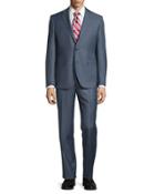 Modern-fit Two-piece Sharkskin Suit,