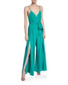 Crisscross Slit-leg Jumpsuit