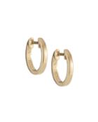 14k Yellow Gold Huggie Hoop Earrings,