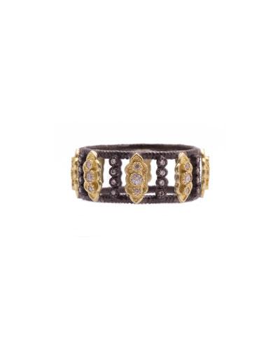 Carousel Diamond Scroll Stacking Band Ring,