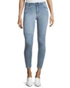 Dolly Mid-rise Light-wash Skinny Jeans W/ Topstitching