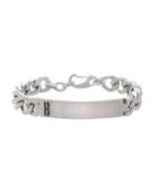 Men's Stainless Steel Chain Id Plate Bracelet,