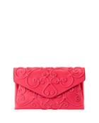 Intricate Scroll Envelope Clutch Bag