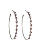 14k Electric Multi-sapphire Hoop Earrings