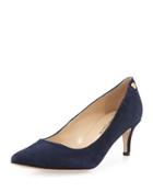 Stroll Low-heel Point-toe Pump, Navy