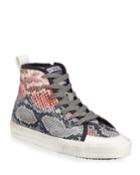 Smack Snake-print Leather