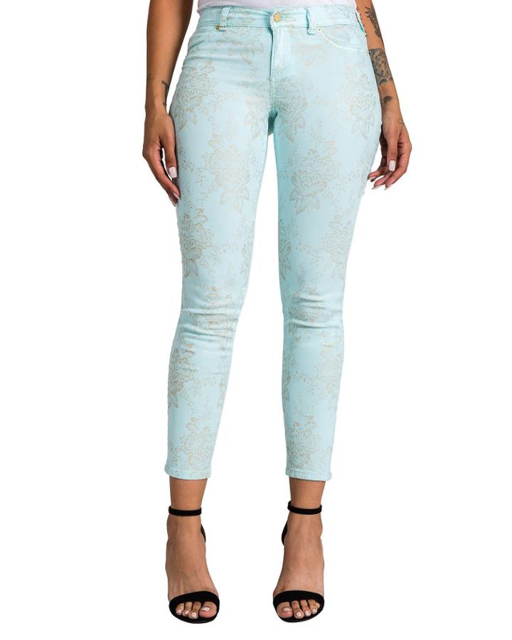 Floral Print Skinny Premium Jeans