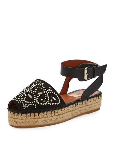 Studded Double Espadrille Flat