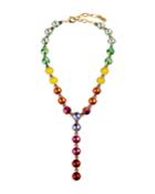 Multicolor Crystal Y-drop Necklace