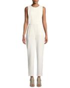 Remaline Structured Sleeveless Admiral Crepe Jumpsuit