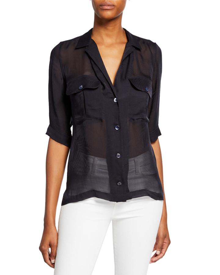 Parnella Short-sleeve Button-front