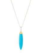 One-of-a-kind Turquoise Marquise Pendant Necklace