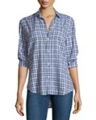 Eileen Button-down Plaid Cotton