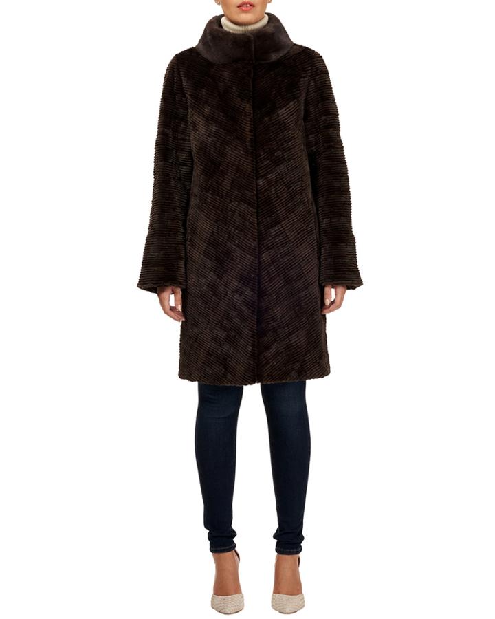 Chevron Mink Fur