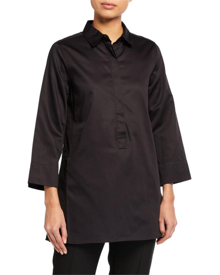 Long-sleeve Cotton Tunic