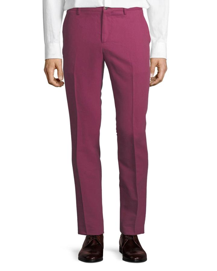 Cuba Flat-front Twill Pants