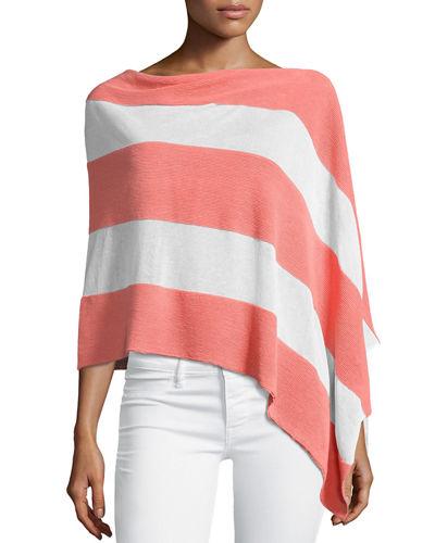 Striped Linen-blend Two-way Topper