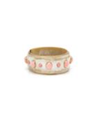 Light Horn Bangle W/ Coral