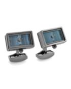Men's Mother-of-pearl Clock Cufflinks