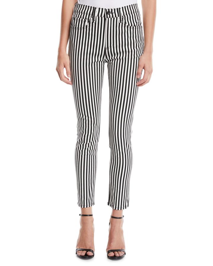 Striped High-rise Ankle
