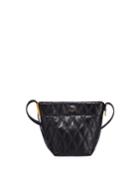 Quilted Leather Mini Bucket Bag