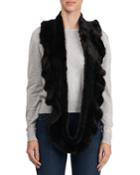 Mink Fur S-cut Ruffle Infinity