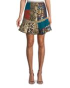 Eriko Mixed-print Flounce