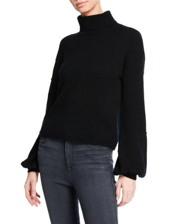 Swiss Dot Turtleneck Cashmere