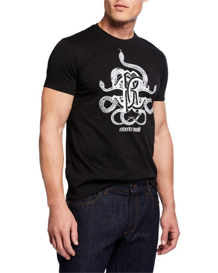 Men's Snake Logo Graphic Cotton Tee