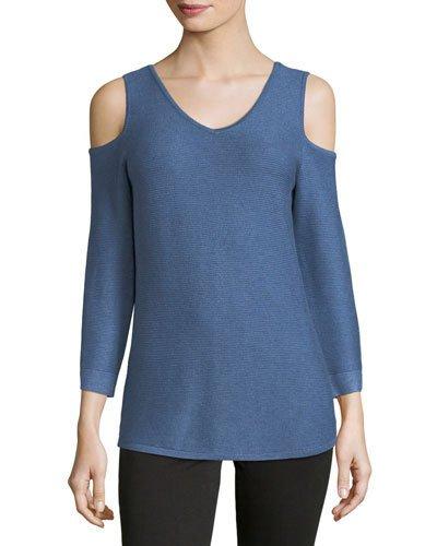 V-neck Ottoman-knit