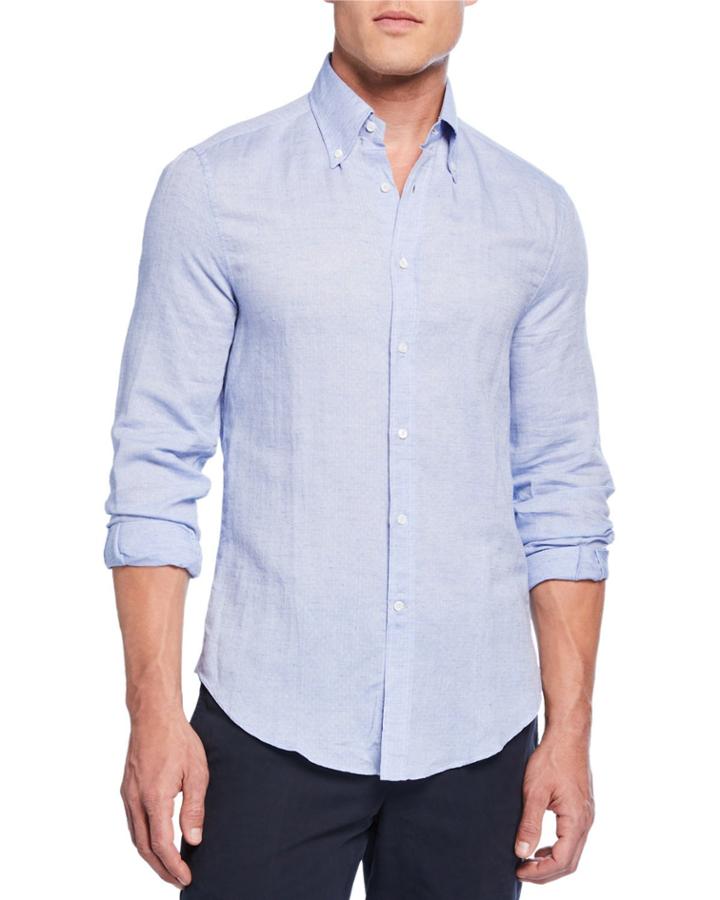 Men's Linen-blend Sport Shirt,