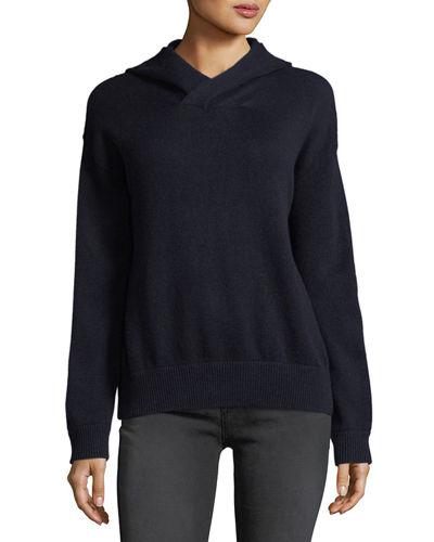 Crossover Cashmere-wool Hoodie