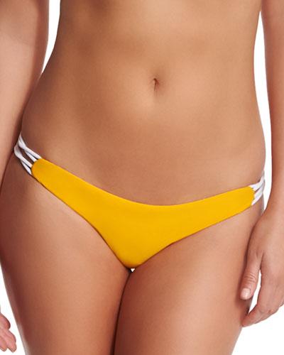 Zunzal Reversible Braided-side Swim Bottom, Chino/green