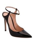 Pointed-toe Ankle-strap Pumps