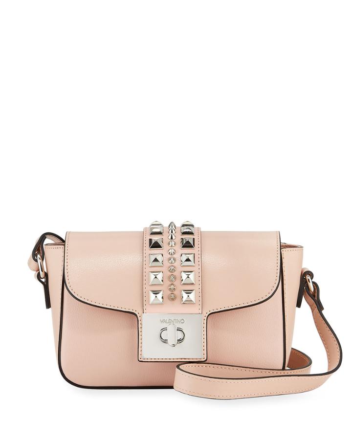 Yasmine Studded Leather Flap Top Bag