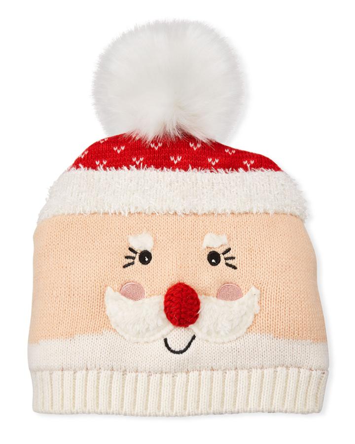 Santa Beanie W/faux-fur Pompom