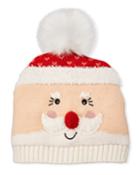 Santa Beanie W/faux-fur Pompom